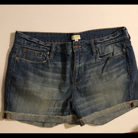 J crew factory high waisted cuffed shorts - Picture 2 of 8